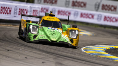 343 GARG Bijoy (usa), DE GERUS Reshad (fra), MÜLLER Nico (swi), Inter Europol Competition, Oreca 07 Gibson #343, LMP2, action during the 24 Hours of Le Mans 2026, 3rd round of the 2026 FIA World Endurance Championship, on June 14, 2026 on the Circuit des 24 Heures du Mans in Le Mans, France - Photo