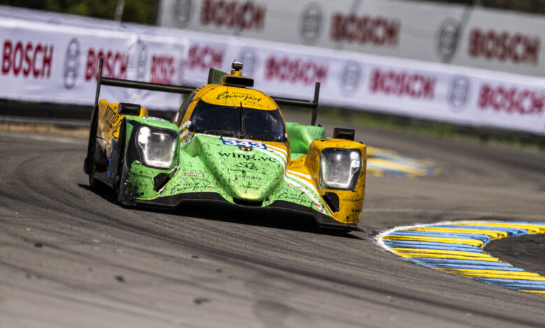 343 GARG Bijoy (usa), DE GERUS Reshad (fra), MÜLLER Nico (swi), Inter Europol Competition, Oreca 07 Gibson #343, LMP2, action during the 24 Hours of Le Mans 2026, 3rd round of the 2026 FIA World Endurance Championship, on June 14, 2026 on the Circuit des 24 Heures du Mans in Le Mans, France - Photo