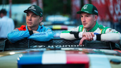 Hayden Paddon (NZL) Of team HYUNDAI SHELL MOBIS WORLD RALLY TEAM, Jon Armstrong (IRL) Of team M-SPORT FORD WORLD RALLY TEAM are seen during FIA World Rally Championship 2026 at Toyota city, Japan on 28.05.2026 /