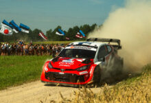 Sami Pajari (FIN), Marko Salminen (FIN) Of team TOYOTA GAZOO RACING WRT2 seen during the World Rally Championship Estonia in Tartu, Estonia on 18.07.2026 //