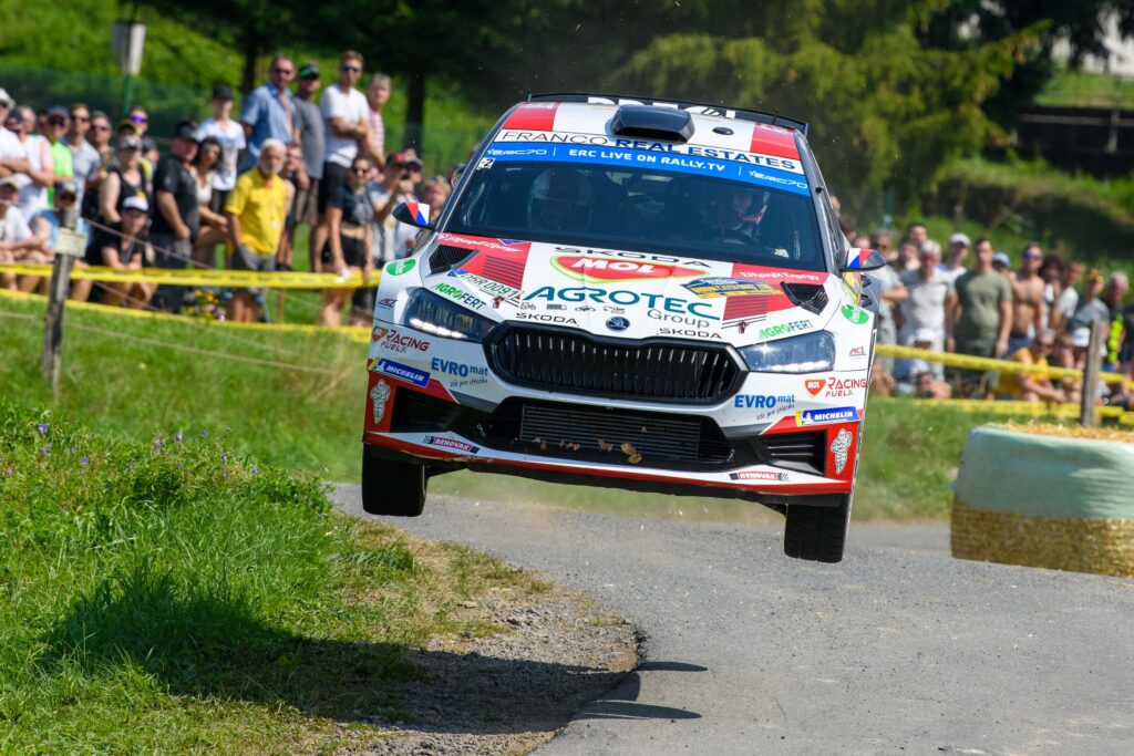 Jan Kopecky in action at FIA ERC - Fia European Rally Championship 2023 at Zlin, Czech Republic on August 20, 2023. // 