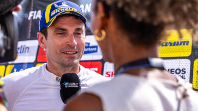 Jan Kopecky is seen during the FIA European Rally Championship in Zlin, Czech Republic on 16, August 2025. //