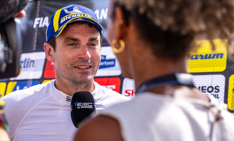 Jan Kopecky is seen during the FIA European Rally Championship in Zlin, Czech Republic on 16, August 2025. //
