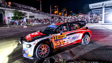 Andrea MABELLINI seen during Stop 5 of the FIA European Rally Championship in Zlin, Czech Republic on August 14, 2026. //