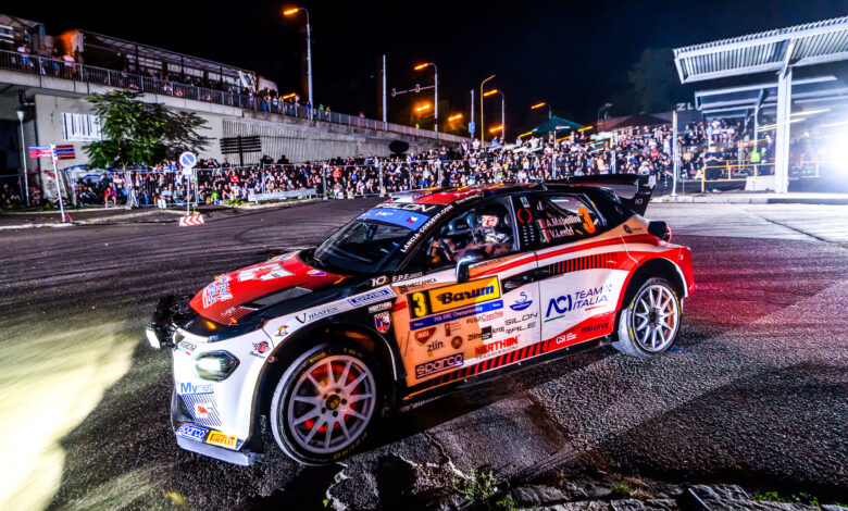 Andrea MABELLINI seen during Stop 5 of the FIA European Rally Championship in Zlin, Czech Republic on August 14, 2026. //