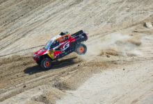 Toby Price and Armand Monleon on their Toyota DKR GR Hilux of the Toyota Gazoo Racing during the Stage 13 of the Dakar 2026, on January 17, 2026 around Yanbu, Saudi Arabia //