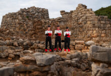 Elfyn Evans (GBR) of team TOYOTA GAZOO RACING WRT , Sami Pajari (FIN) of team TOYOTA GAZOO RACING WRT2 and Oliver Solberg (SWE) of team TOYOTA GAZOO RACING WRT pose for a photo during Stop 13 of the FIA World Rally Championship in Alghero, Italy on October 1, 2026. //