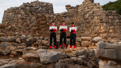 Elfyn Evans (GBR) of team TOYOTA GAZOO RACING WRT , Sami Pajari (FIN) of team TOYOTA GAZOO RACING WRT2 and Oliver Solberg (SWE) of team TOYOTA GAZOO RACING WRT pose for a photo during Stop 13 of the FIA World Rally Championship in Alghero, Italy on October 1, 2026. //